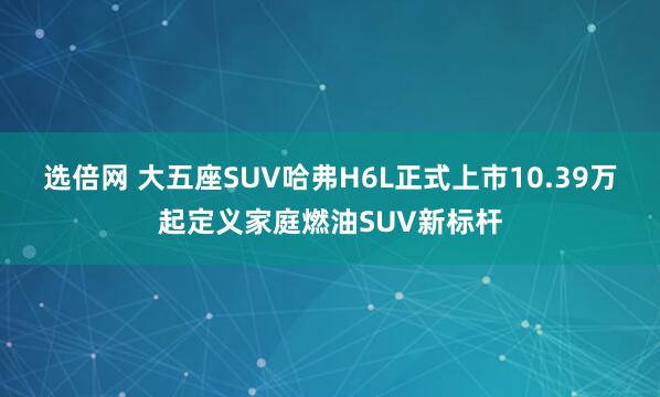 选倍网 大五座SUV哈弗H6L正式上市10.39万起定义家庭燃油SUV新标杆